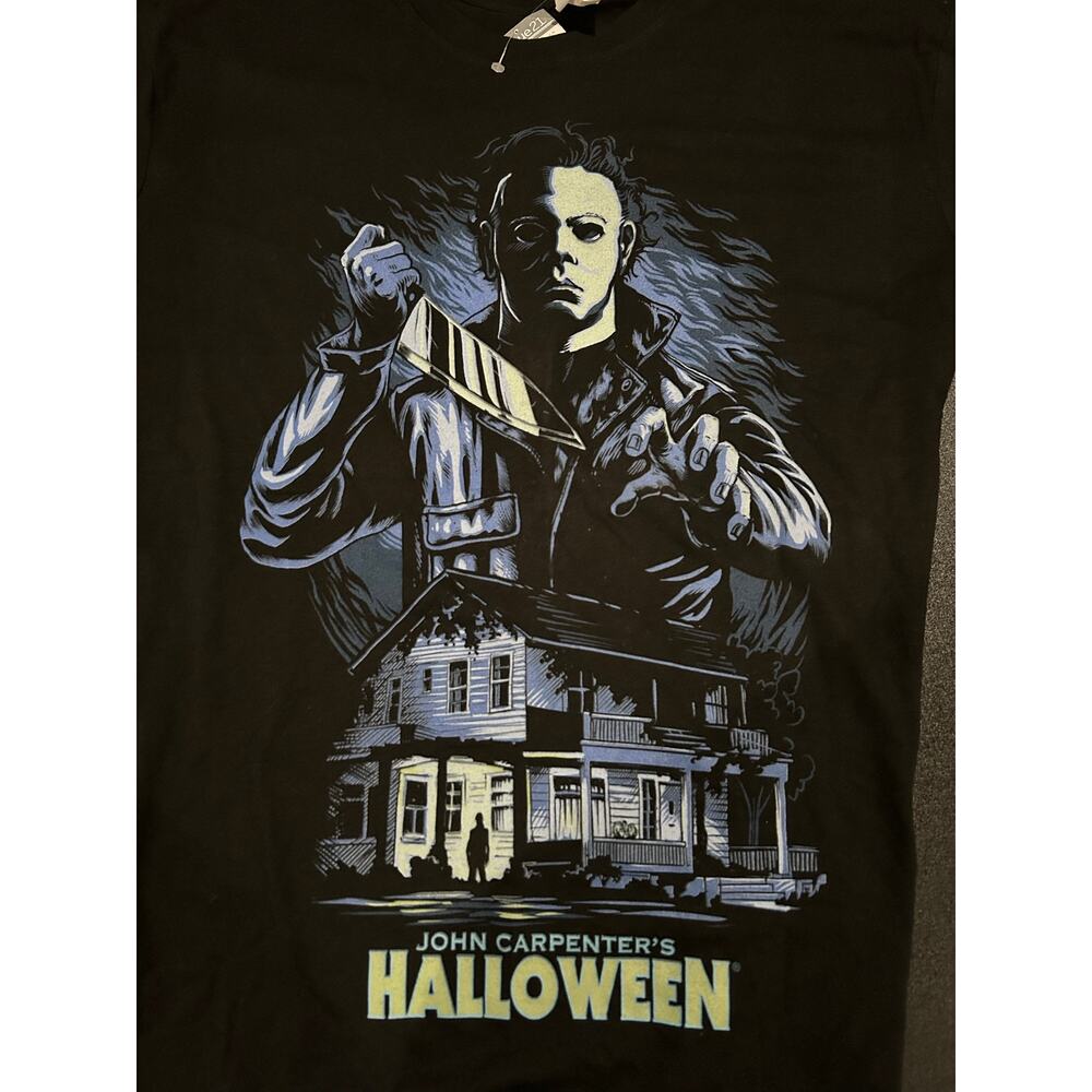 John Carpenter's HALLOWEEN NWT Black Short Sleeve Graphic Tee Size XL